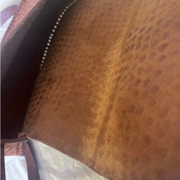 Vintage handmade, Brown leather crossbody bag - Picture 6 of 16